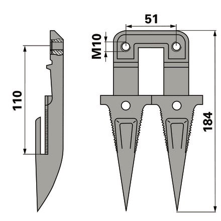 Steyr Doppelfinger mit Fingerplatte 1188720509 – Landtechnik Ersatzteil