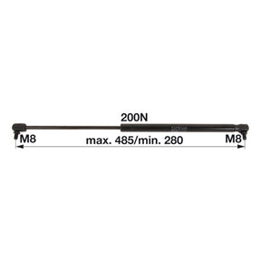 Gasdruckfeder 1-99-976-066 zu Steyr – Traktor Gasdruckfedern Ersatzteil