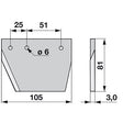 Steyr Messerkopfklinge glatt 1180720016 – Klingen für Scheibenmähwerk Ersatzteil