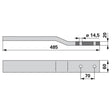 Ersatzstiel 485 x 60 x 20 mm – Grubber Stiele Ersatzteil