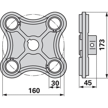 Stirnscheibe 4 x 30 mm anstelle von Pöttinger 126.50.024.0 – Ladewagen Ersatzteil