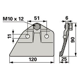 Stockey Schmitz Messerhalter 4501565 – Halter für Mulcher Ersatzteil
