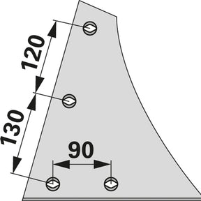 Mollblechkante rechts H0403520 zu Kuhn, Huard – Mollbleche Ersatzteil