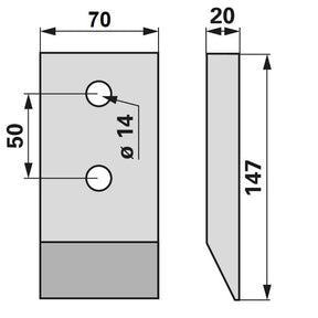 Tiefenlockerermeißel - Arbeitsbreite 70 mm - zu Vogel & Noot - CS000122 – Landtechnik Ersatzteil
