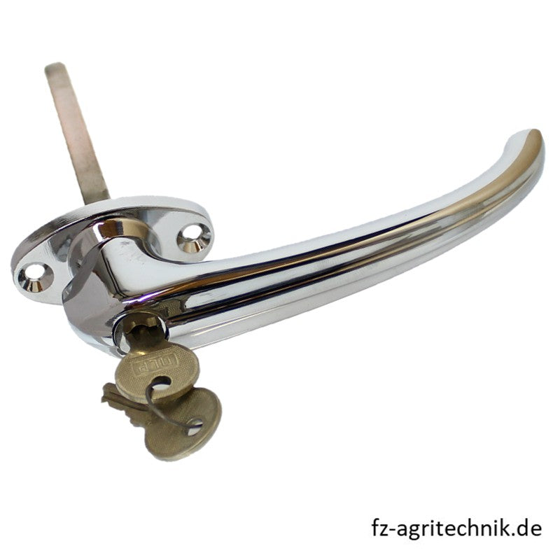 Türgriff verchromt 45 mm Lochabstand - 140 mm Grifflänge - mit 2 Schlüssel