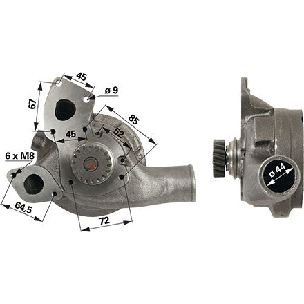 Wasserpumpe U5MW0160 mit Dichtung zu JCB – Wasserpumpen Ersatzteil