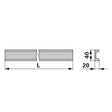 Kratzbodenleiste U-Profil, 40 x 20 mm, ungebohrt, L 3000 mm – Kratzboden Ersatzteil