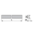 Kratzbodenleiste U-Profil, 50 x 25 mm, ungebohrt, L 3000 mm – Kratzboden Ersatzteil