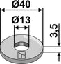 Unterlegscheibe Ø40x3,5xØ13