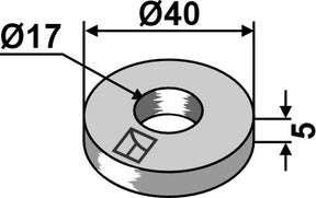 Unterlegscheibe Ø40x5xØ17 FRM209D zu Del Morino