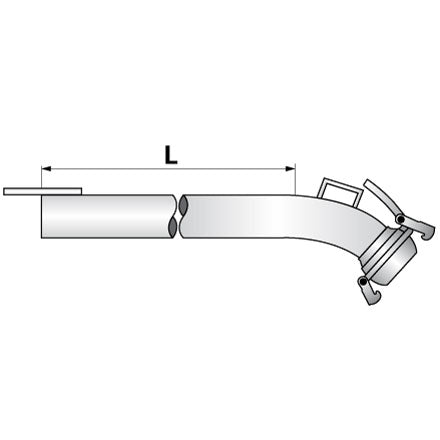 Saugrohr 60° gebogen, 6 Zoll, 3,5 m – Bauer Ersatzteil