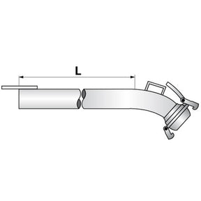 Saugrohr 60° gebogen, 6 Zoll, 3,5 m – Bauer Ersatzteil