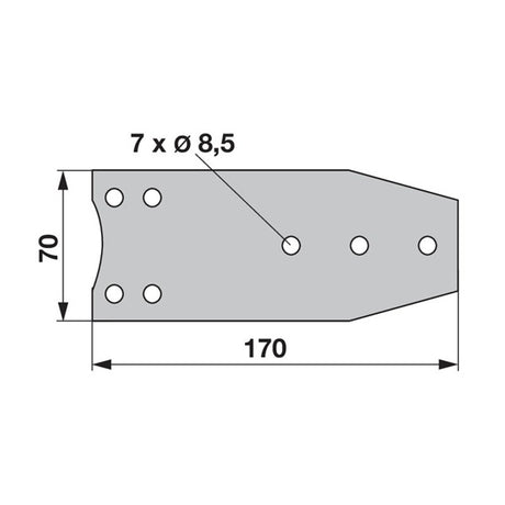 Verbindungsblech L 170 x B 70 mm anstelle von Nussmüller 05-11=378N – Landtechnik Ersatzteil