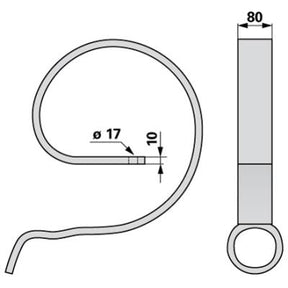 Verstärkungsfeder 80x10mm – Sonstiges Universal für Traktor Ersatzteil
