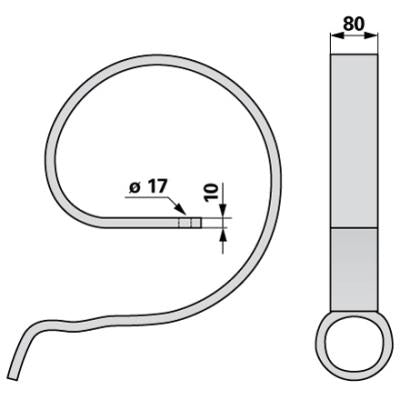 Verstärkungsfeder 80x10mm – Sonstiges Universal für Traktor Ersatzteil