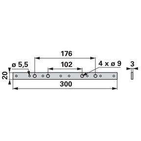 Verstärkungsleiste L 300 mm ESM 3740190 - Variante 1 – Ernte Ersatzteil