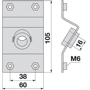 Vogel&Noot Lagerhalter oben FG2.258.00 – Halter für Balkenmäher Ersatzteil