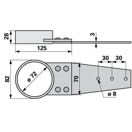 Vogel&Noot Lagerschale Dm 70 mm FE302100 – Lager Ersatzteil