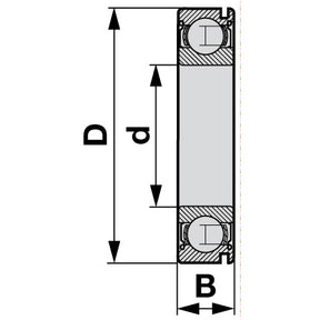 Vogel&Noot Rillenkugellager 753100 – Lager für Trommelmähwerk Ersatzteil