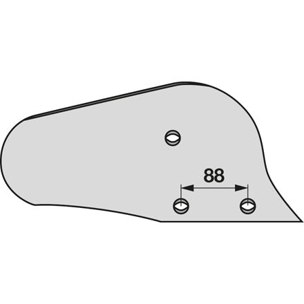 Vorschälermollblech rechts 619126, 619006 zu Kuhn, Huard – Mollbleche Ersatzteil