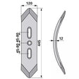 Vorschar - Arbeitsbreite 120 mm – Schare Ersatzteil