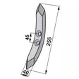 Vorschar - Arbeitsbreite 40 mm – Grubber Schare Ersatzteil