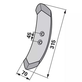 Vorschar - Arbeitsbreite 70 mm – Schare Ersatzteil