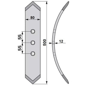 Vorschar - Arbeitsbreite 80 mm – Schare Ersatzteil