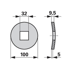 Vorschweißring - für Welle 30x30 mm – Sonstiges für Antrieb Ersatzteil