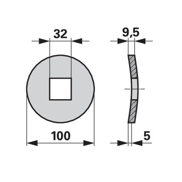 Vorschweißring - für Welle 30x30 mm – Sonstiges für Antrieb Ersatzteil