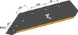Wechselspitzenschar - 18'' - links - Hartmetall KK073007 zu Kverneland