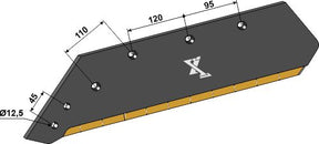 Wechselspitzenschar - 18'' - links - Hartmetall KK073007 zu Kverneland