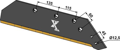 Wechselspitzenschar - 18'' - rechts - Hartmetall 622204 zu Kuhn