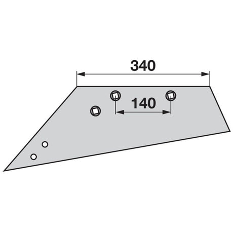 Wechselspitzschar links SSP293OSL zu Rabe – Grubber Schare Ersatzteil
