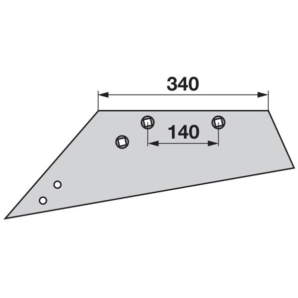 Wechselspitzschar links SSP293OSL zu Rabe – Grubber Schare Ersatzteil