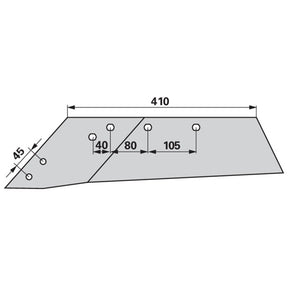 Wechselspitzschar links DW 445 SL zu Regent – Schare Ersatzteil