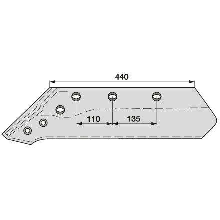 Wechselspitzschar 16'' links 622173 zu Kuhn, Huard – Schare Ersatzteil