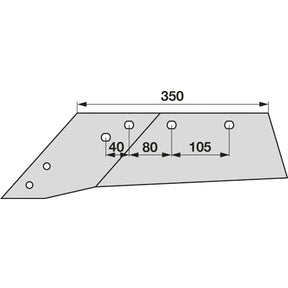 Wechselspitzschar links DW 435 SL zu Regent – Schare Ersatzteil