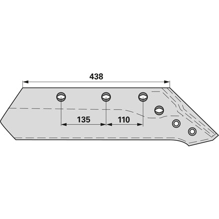 Wechselspitzschar 16'' rechts H0401860 zu Kuhn, Huard – Schare Ersatzteil
