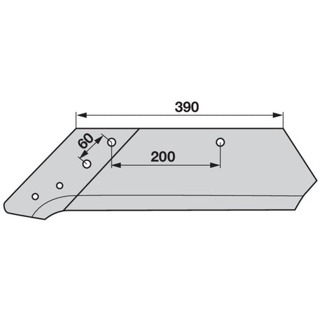 Wechselspitzschar links 622141 zu Kuhn, Huard – Grubber Schare Ersatzteil