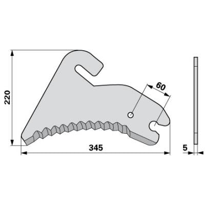 Messer 0982.21.04.00 zu Welger – Messer für Ladewagen Ersatzteil