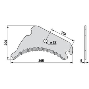 Messer 0982.21.01.00 zu Welger – Messer für Ladewagen Ersatzteil