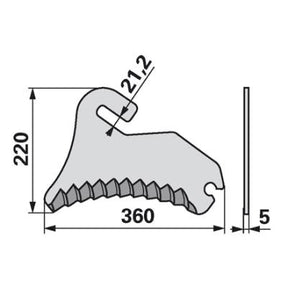 Messer 0982.21.04.01 zu Welger – Messer für Ladewagen Ersatzteil