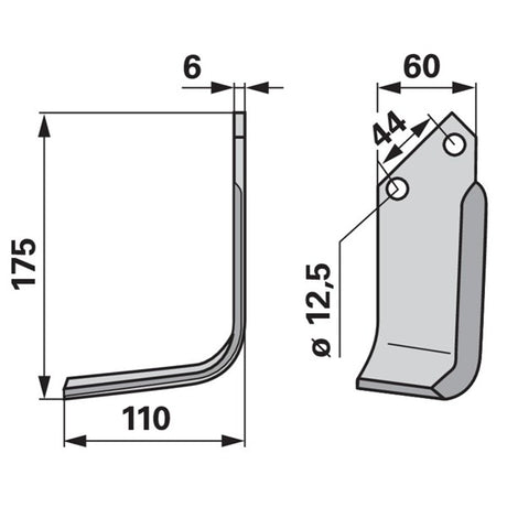 Winkelmesser links zu Celli 522603 – Fräse Ersatzteil