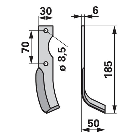 Winkelmesser rechts zu Breviglieri 1583/ 11076 – Fräse Ersatzteil