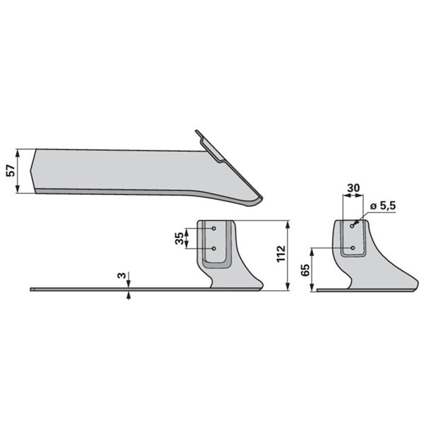 Winkelmesser rechts ER20 – Fräsmesser Ersatzteil