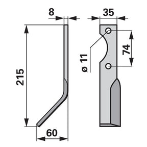 Winkelmesser links zu Simon 35 x 8 – Fräse Ersatzteil