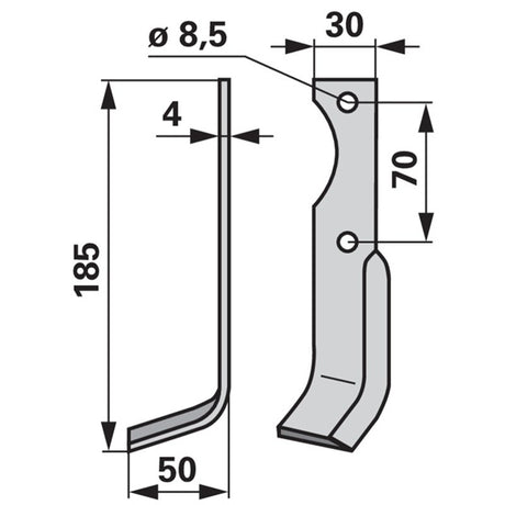 Winkelmesser links zu Agria 125025497 – Landtechnik Ersatzteil