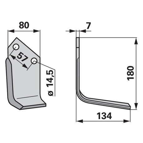 Winkelmesser rechts zu Celli 422512 – Fräsmesser Ersatzteil