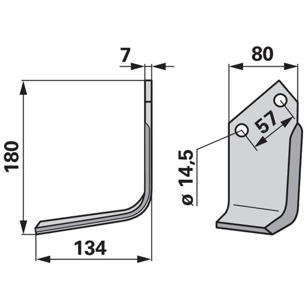 Winkelmesser links zu Celli 422513 – Fräsmesser Ersatzteil